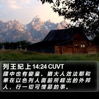 列 王 紀 上 14:24 CUVT Bible Verse Image