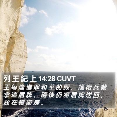 列 王 紀 上 14:28 CUVT Bible Verse Image