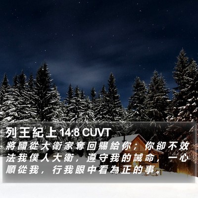 列 王 紀 上 14:8 CUVT Bible Verse Image