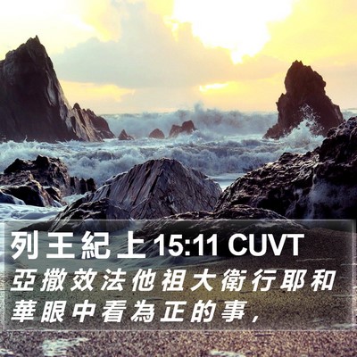 列 王 紀 上 15:11 CUVT Bible Verse Image