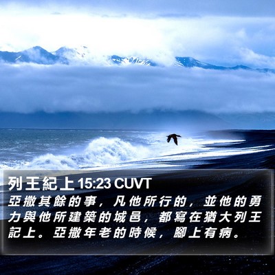 列 王 紀 上 15:23 CUVT Bible Verse Image