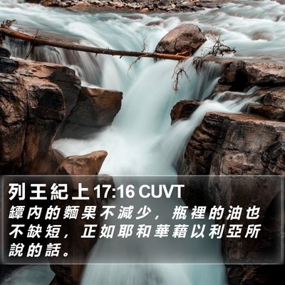 列 王 紀 上 17:16 CUVT Bible Verse Image