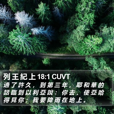 列 王 紀 上 18:1 CUVT Bible Verse Image