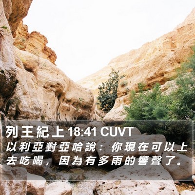 列 王 紀 上 18:41 CUVT Bible Verse Image
