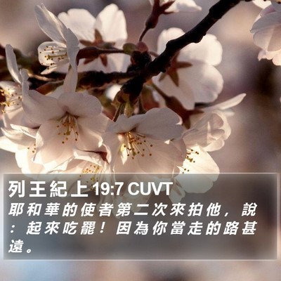 列 王 紀 上 19:7 CUVT Bible Verse Image