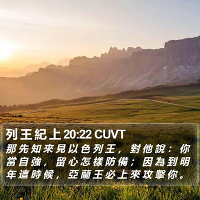列 王 紀 上 20:22 CUVT Bible Verse Image