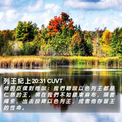 列 王 紀 上 20:31 CUVT Bible Verse Image