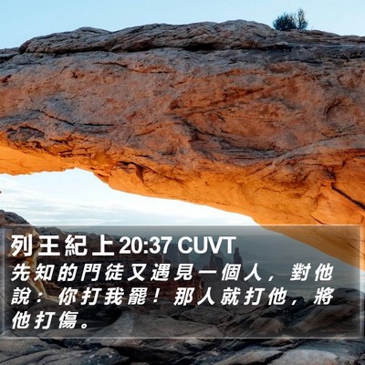 列 王 紀 上 20:37 CUVT Bible Verse Image
