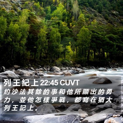 列 王 紀 上 22:45 CUVT Bible Verse Image