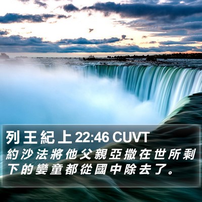 列 王 紀 上 22:46 CUVT Bible Verse Image