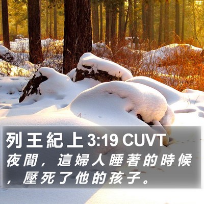 列 王 紀 上 3:19 CUVT Bible Verse Image