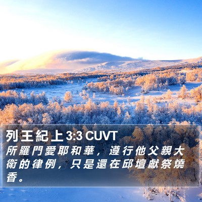 列 王 紀 上 3:3 CUVT Bible Verse Image
