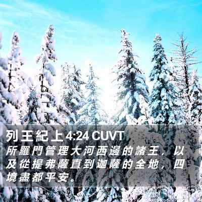 列 王 紀 上 4:24 CUVT Bible Verse Image