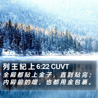 列 王 紀 上 6:22 CUVT Bible Verse Image