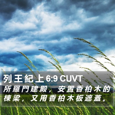 列 王 紀 上 6:9 CUVT Bible Verse Image