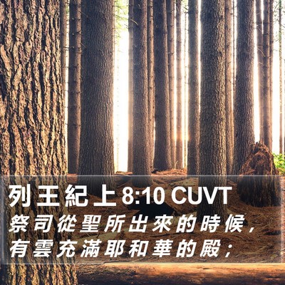 列 王 紀 上 8:10 CUVT Bible Verse Image
