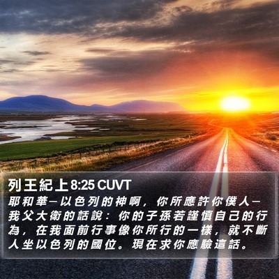 列 王 紀 上 8:25 CUVT Bible Verse Image