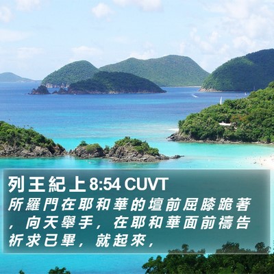 列 王 紀 上 8:54 CUVT Bible Verse Image