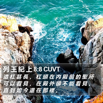 列 王 紀 上 8:8 CUVT Bible Verse Image