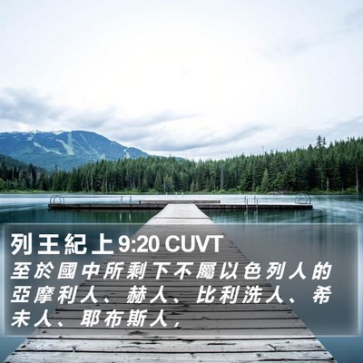 列 王 紀 上 9:20 CUVT Bible Verse Image