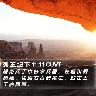列 王 紀 下 11:11 CUVT Bible Verse Image