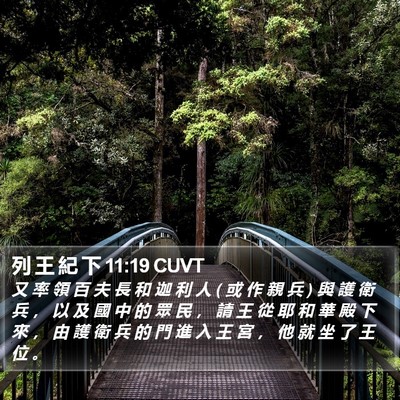 列 王 紀 下 11:19 CUVT Bible Verse Image