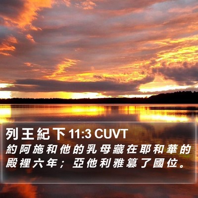 列 王 紀 下 11:3 CUVT Bible Verse Image
