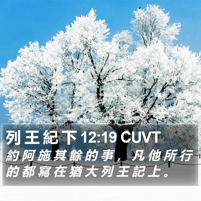 列 王 紀 下 12:19 CUVT Bible Verse Image