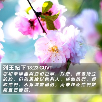 列 王 紀 下 13:23 CUVT Bible Verse Image