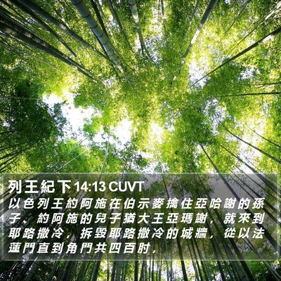 列 王 紀 下 14:13 CUVT Bible Verse Image