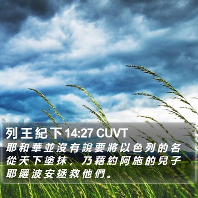 列 王 紀 下 14:27 CUVT Bible Verse Image