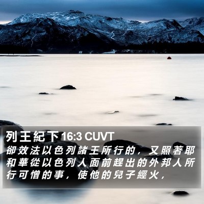 列 王 紀 下 16:3 CUVT Bible Verse Image