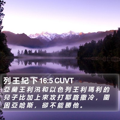 列 王 紀 下 16:5 CUVT Bible Verse Image