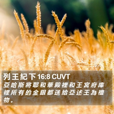 列 王 紀 下 16:8 CUVT Bible Verse Image