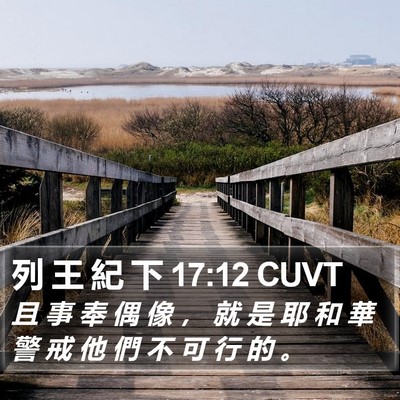 列 王 紀 下 17:12 CUVT Bible Verse Image