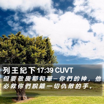 列 王 紀 下 17:39 CUVT Bible Verse Image