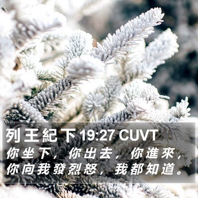 列 王 紀 下 19:27 CUVT Bible Verse Image