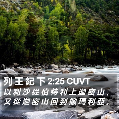 列 王 紀 下 2:25 CUVT Bible Verse Image