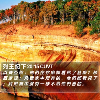 列 王 紀 下 20:15 CUVT Bible Verse Image