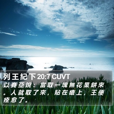 列 王 紀 下 20:7 CUVT Bible Verse Image