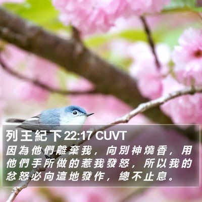 列 王 紀 下 22:17 CUVT Bible Verse Image