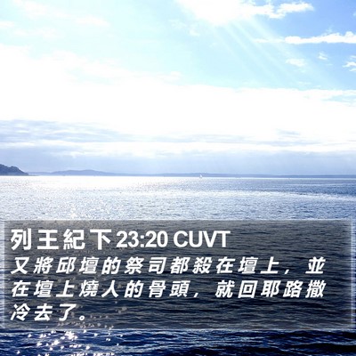 列 王 紀 下 23:20 CUVT Bible Verse Image
