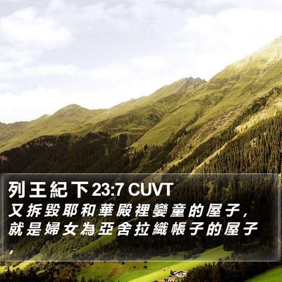列 王 紀 下 23:7 CUVT Bible Verse Image