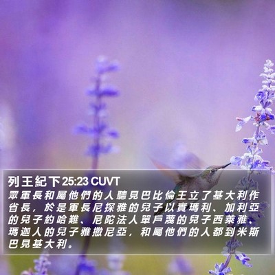 列 王 紀 下 25:23 CUVT Bible Verse Image