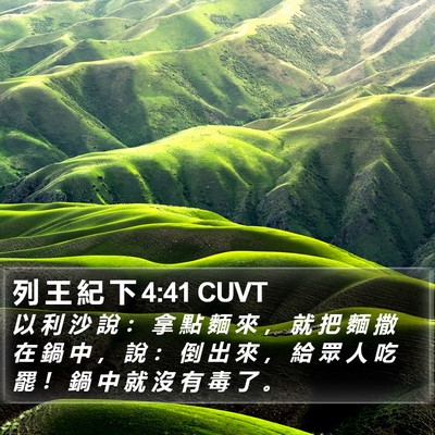 列 王 紀 下 4:41 CUVT Bible Verse Image