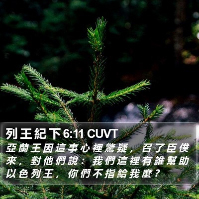 列 王 紀 下 6:11 CUVT Bible Verse Image