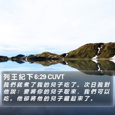 列 王 紀 下 6:29 CUVT Bible Verse Image