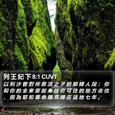 列 王 紀 下 8:1 CUVT Bible Verse Image