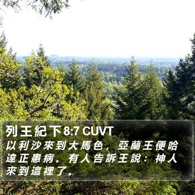 列 王 紀 下 8:7 CUVT Bible Verse Image