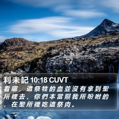利 未 記 10:18 CUVT Bible Verse Image